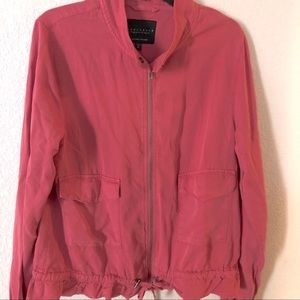 Sanctuary Barbie Coastal Utility Jacket Casual Pink Rose Medium Beachy Zip